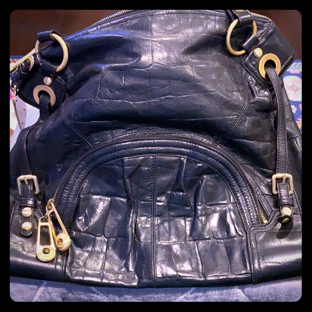 B Makowsky Leather Satchel